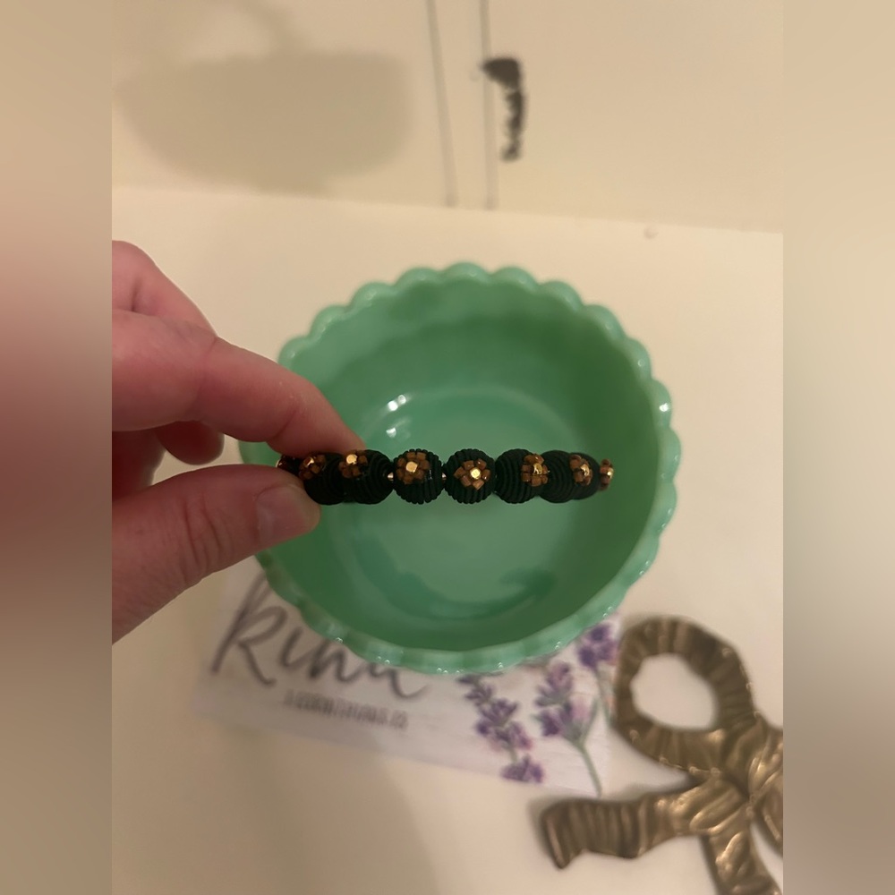 Anthropologie Suzanna Dai Beaded Floral Cuff NWOT! - Picture 6 of 11